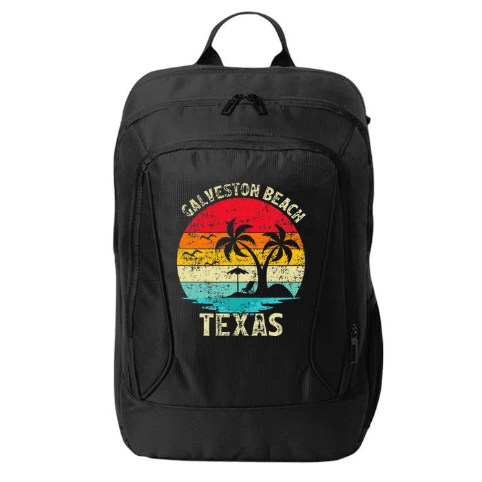 Family Vacation Vintage Retro Texas Galveston Beach City Backpack