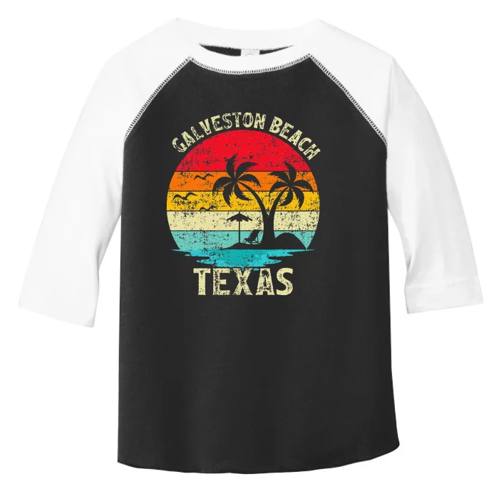 Family Vacation Vintage Retro Texas Galveston Beach Toddler Fine Jersey T-Shirt