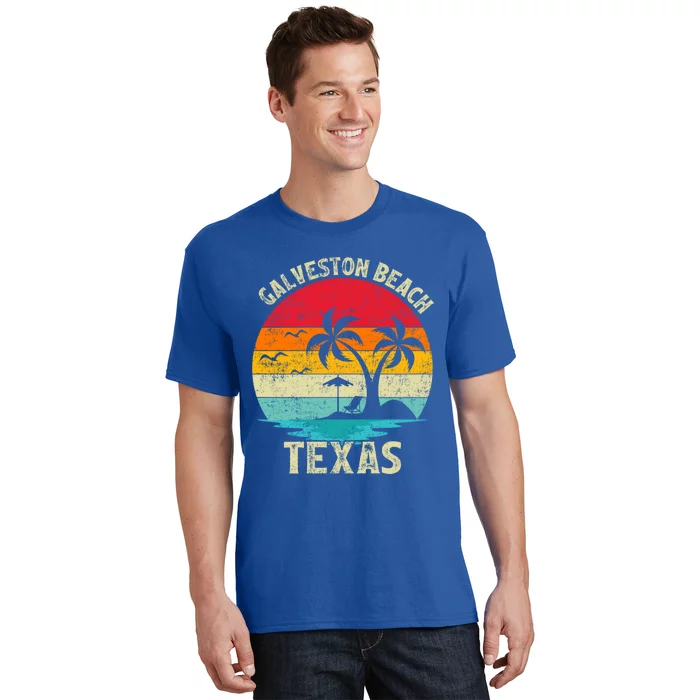 Family Vacation Vintage Retro Texas Galveston Beach Cute Gift T-Shirt