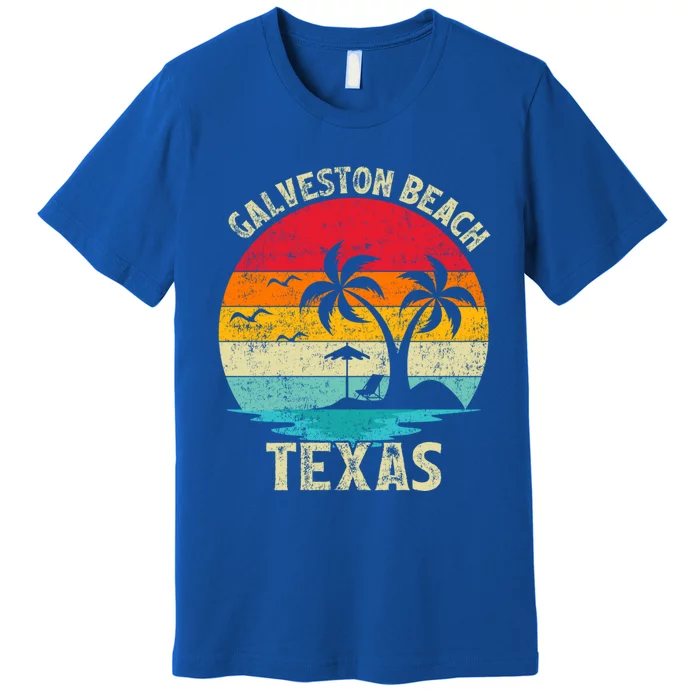 Family Vacation Vintage Retro Texas Galveston Beach Cute Gift Premium T-Shirt