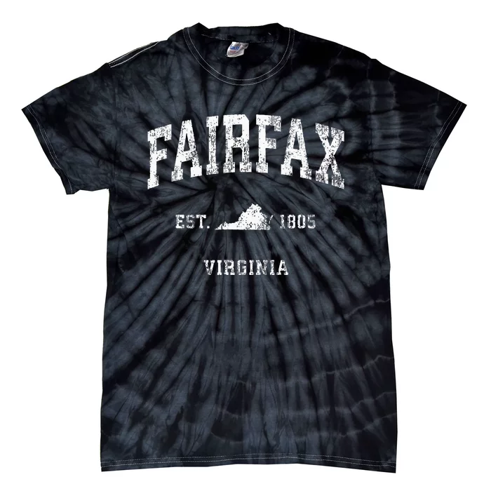 Fairfax Virginia VA Vintage Athletic Sports Tie-Dye T-Shirt