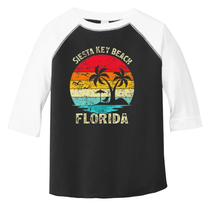 Family Vacation Vintage Retro Florida Siesta Key Beach Toddler Fine Jersey T-Shirt