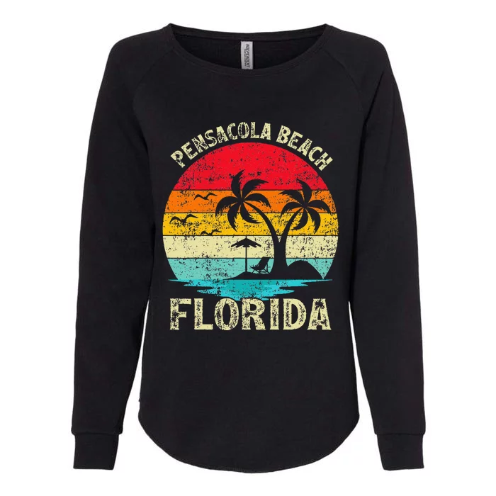 Family Vacation Vintage Retro Florida Pensacola Beach Womens California Wash Sweatshirt