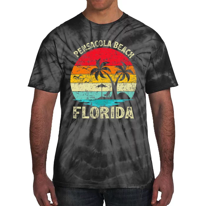 Family Vacation Vintage Retro Florida Pensacola Beach Tie-Dye T-Shirt