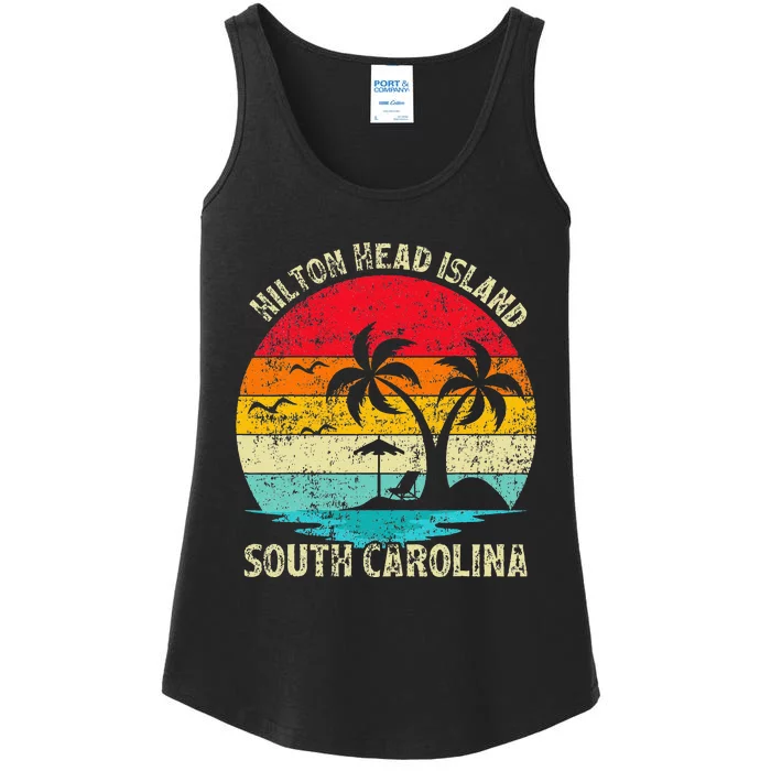 Family Vacation Vintage South Carolina Hilton Head Island Ladies Essential Tank