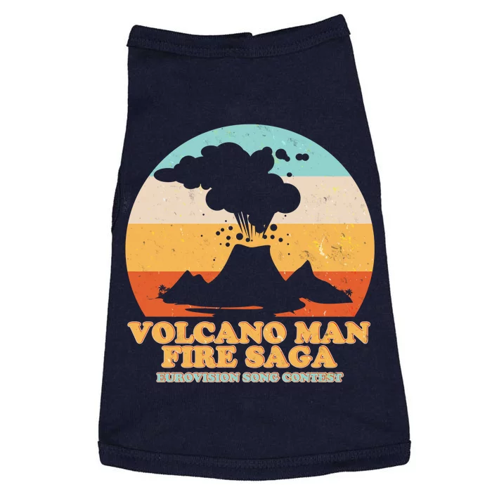 Funny Vintage Volcano Man Fire Saga Eurovision Song Contest Doggie Tank