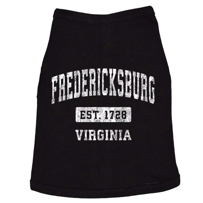 Fredericksburg Virginia Va Vintage Sports Design Established Doggie Tank