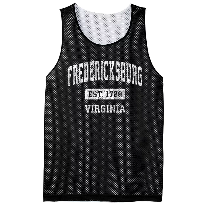 Fredericksburg Virginia Va Vintage Sports Design Established Mesh Reversible Basketball Jersey Tank