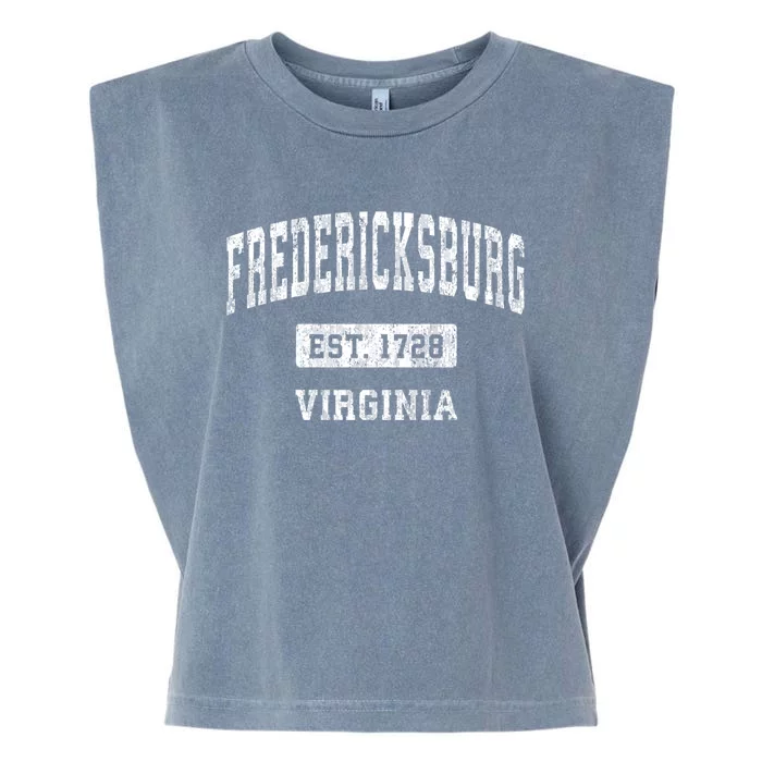 Fredericksburg Virginia Va Vintage Sports Design Established Garment-Dyed Women's Muscle Tee