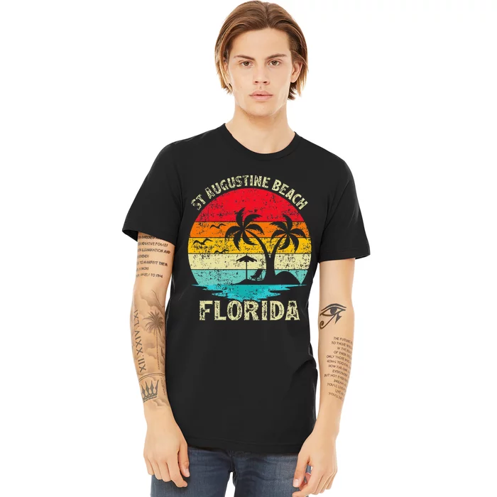 Family Vacation Vintage Retro Florida St Augustine Beach Premium T-Shirt