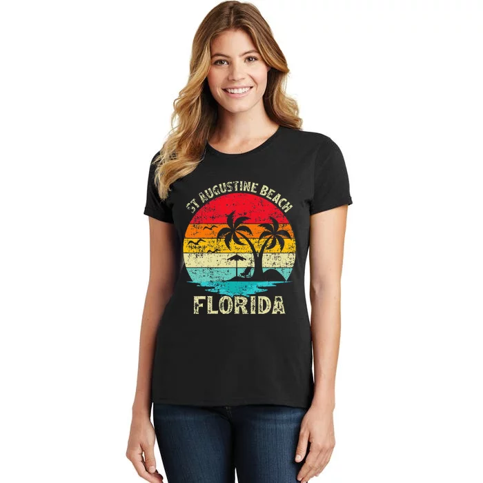 Family Vacation Vintage Retro Florida St Augustine Beach Women's T-Shirt