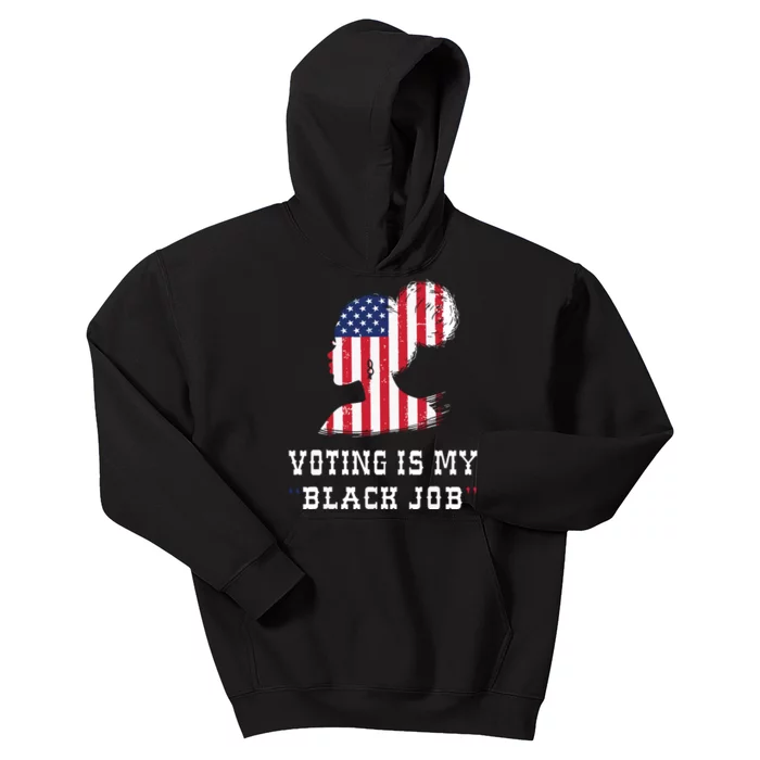 Funny Vintage Voting Is My Black Job Kids Hoodie