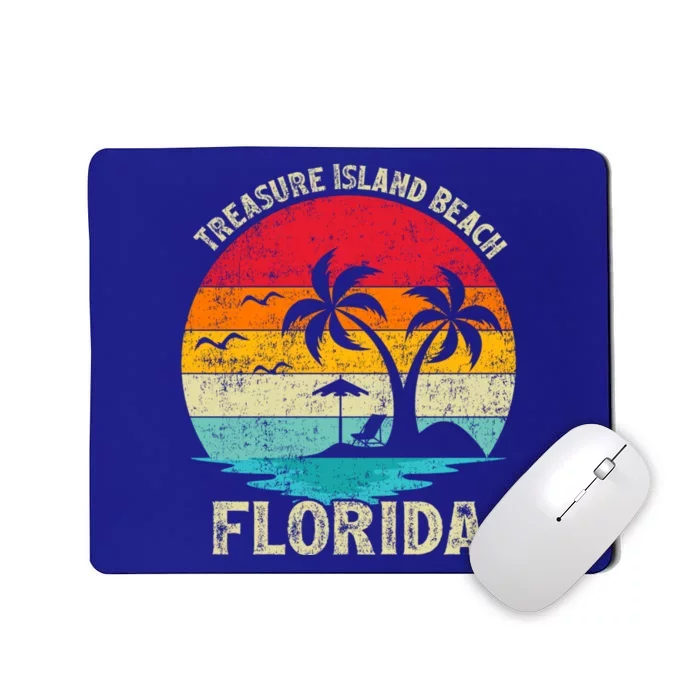 Family Vacation Vintage Retro Florida Treasure Island Beach Cute Gift Mousepad