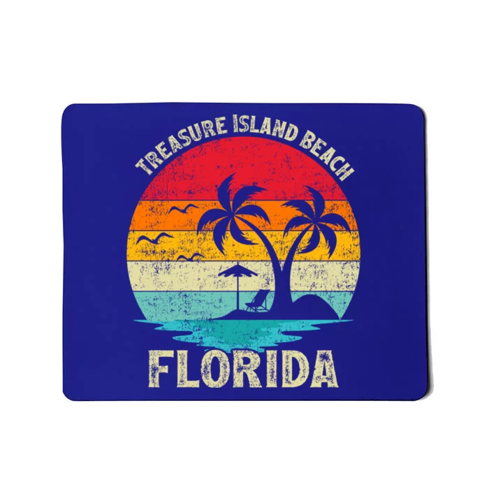 Family Vacation Vintage Retro Florida Treasure Island Beach Cute Gift Mousepad