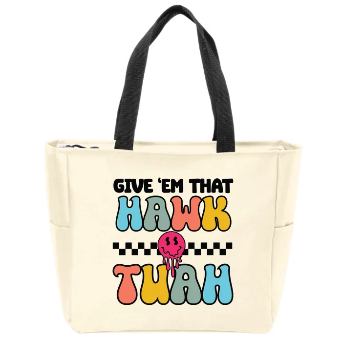 Funny Viral Video Western Humor Country Accent Hawk Tuah Meme Zip Tote Bag