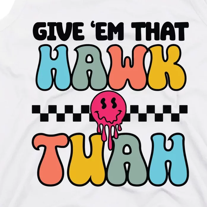 Funny Viral Video Western Humor Country Accent Hawk Tuah Meme Tank Top