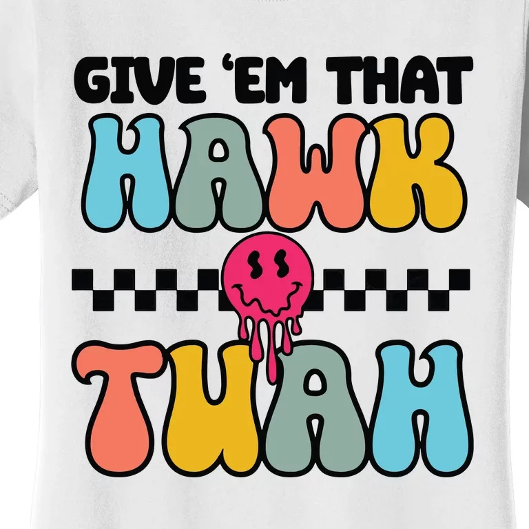 Funny Viral Video Western Humor Country Accent Hawk Tuah Meme Women's T-Shirt