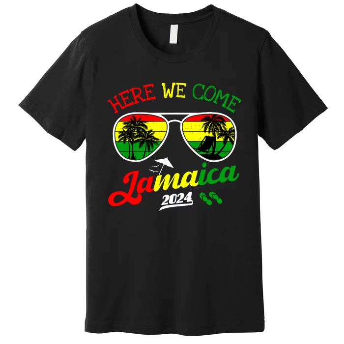 Family Vacation Vacay Girl Trip Jamaica Here We Come 2024 Premium T-Shirt