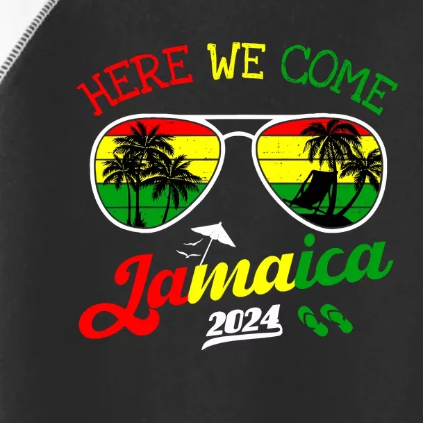 Family Vacation Vacay Girl Trip Jamaica Here We Come 2024 Toddler Fine Jersey T-Shirt