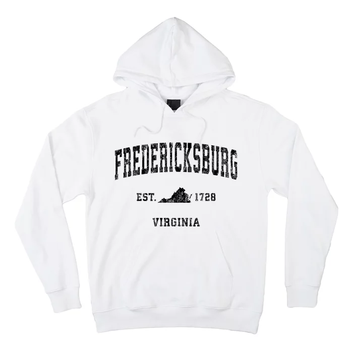 Fredericksburg Virginia Va Vintage Established Athletic Sports Design Hoodie