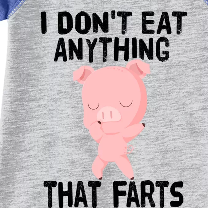 Funny Vegetarian Vegan I Don't Eat Anything That Farts Gift Infant Baby Jersey Bodysuit