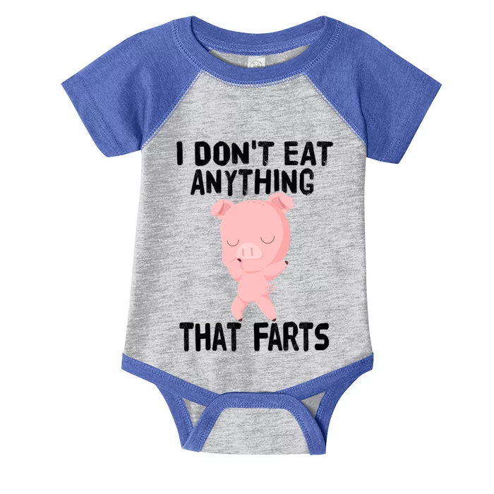 Funny Vegetarian Vegan I Don't Eat Anything That Farts Gift Infant Baby Jersey Bodysuit