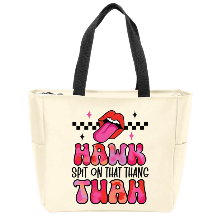 Funny Viral Video Western Humor Country Accent Hawk Tuah Meme Zip Tote Bag