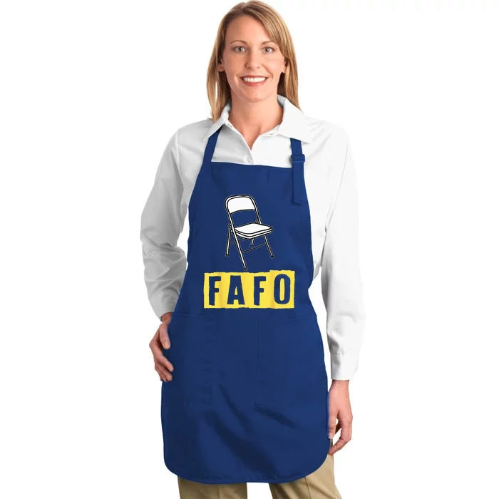 Funny Video Viral Folding Chair Alabama Meme Boat Brawl Full-Length Apron With Pocket