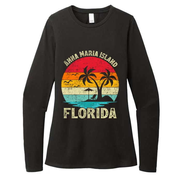 Family Vacation Vintage Retro Florida Anna Maria Island Gift Womens CVC Long Sleeve Shirt