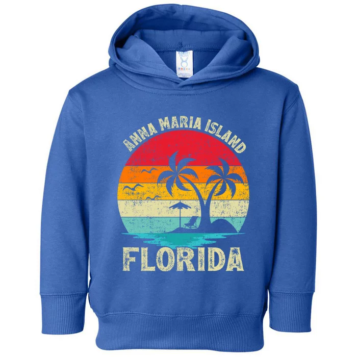 Family Vacation Vintage Retro Florida Anna Maria Island Gift Toddler Hoodie