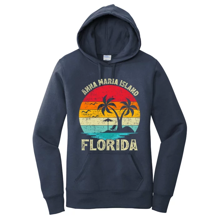 Family Vacation Vintage Retro Florida Anna Maria Island Gift Women's Pullover Hoodie