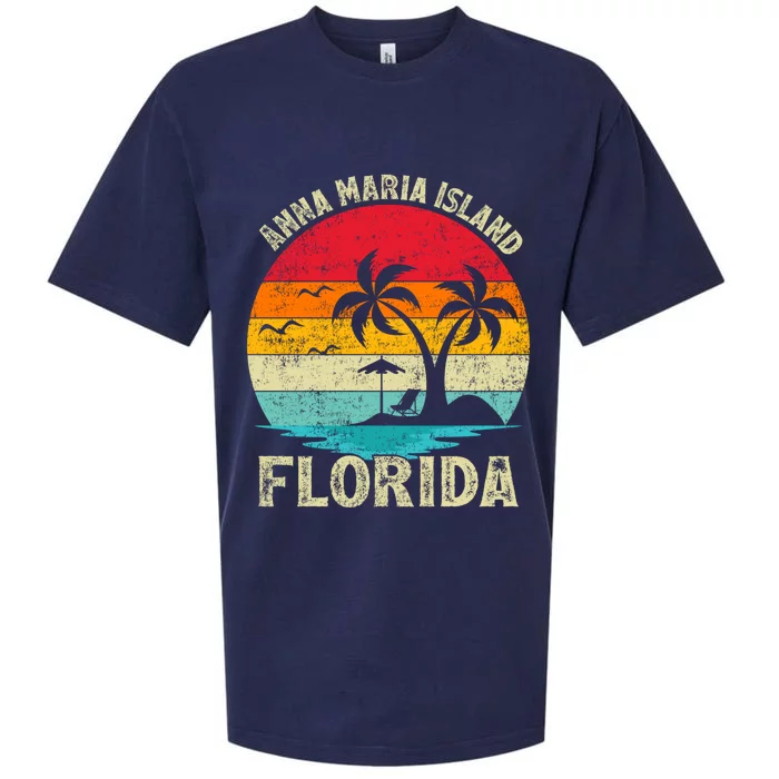 Family Vacation Vintage Retro Florida Anna Maria Island Gift Sueded Cloud Jersey T-Shirt