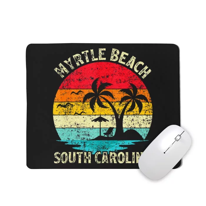 Family Vacation Vintage Retro South Carolina Myrtle Beach Mousepad