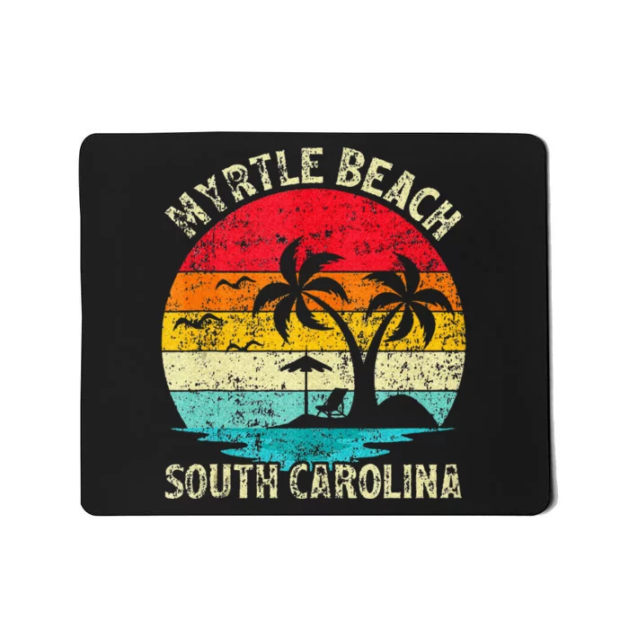 Family Vacation Vintage Retro South Carolina Myrtle Beach Mousepad