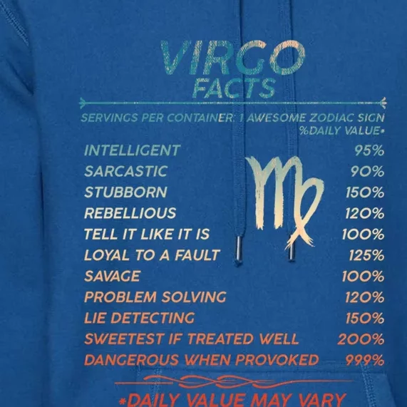 Funny Virgo Virgo Zodiac Sign Astrology Facts Funny Gift Premium Hoodie