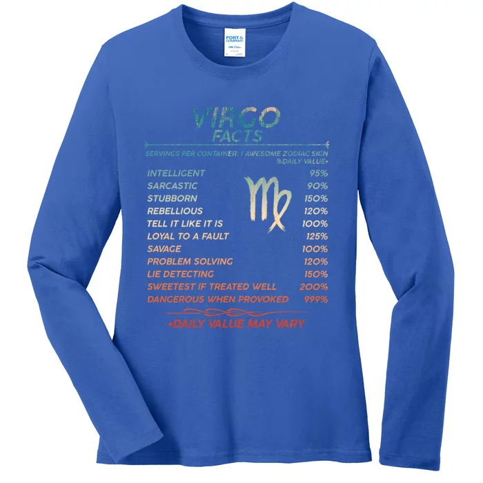 Funny Virgo Virgo Zodiac Sign Astrology Facts Funny Gift Ladies Long Sleeve Shirt