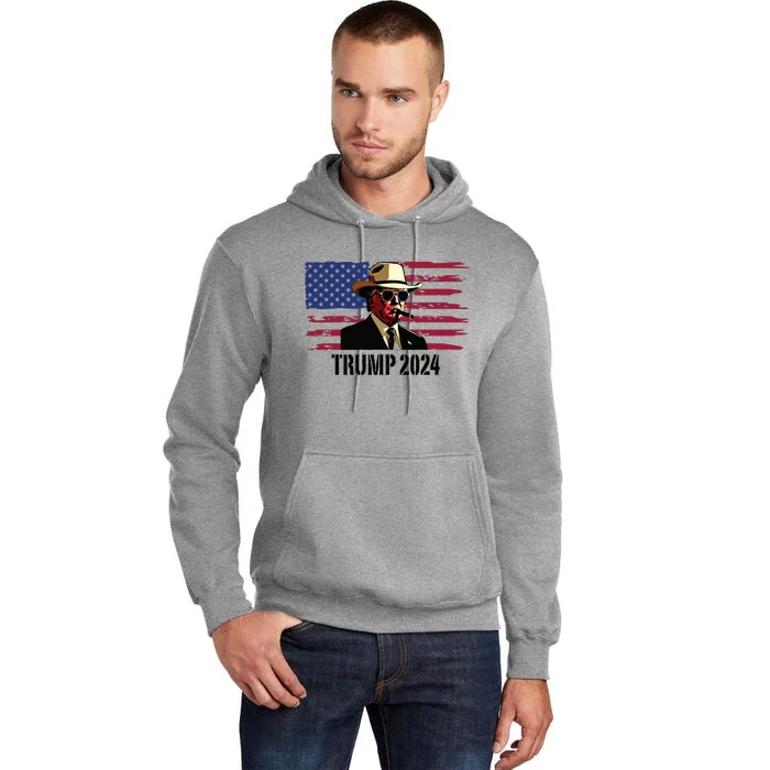 Funny Vintage Western Trump Cowboy Trump Daddy Tall Hoodie