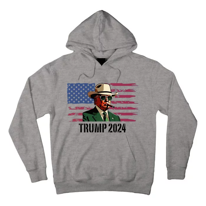 Funny Vintage Western Trump Cowboy Trump Daddy Tall Hoodie