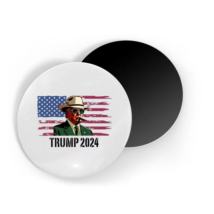 Funny Vintage Western Trump Cowboy Trump Daddy Magnet