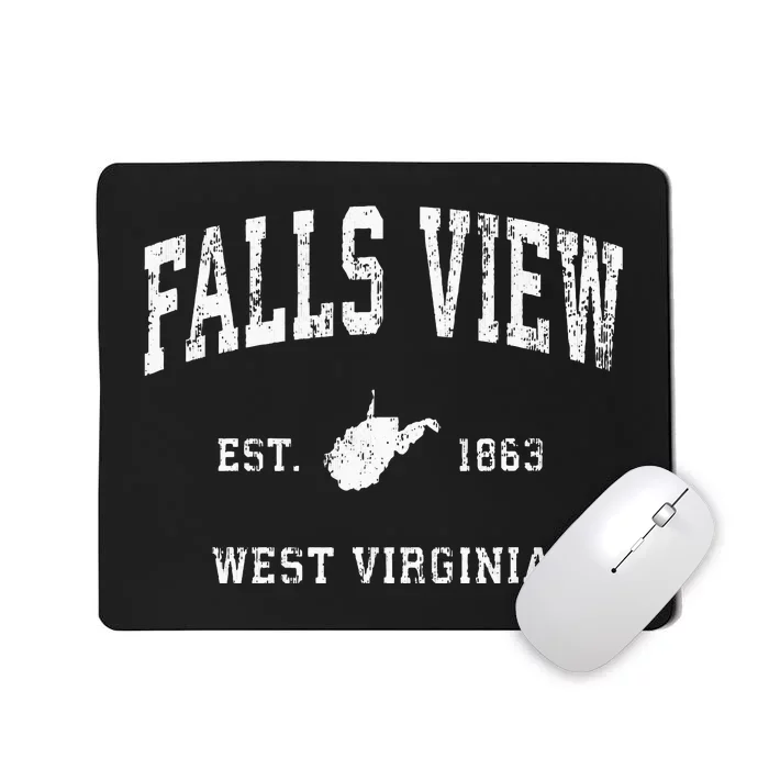 Falls View West Virginia Wv Vintage Athletic Sports Design Mousepad