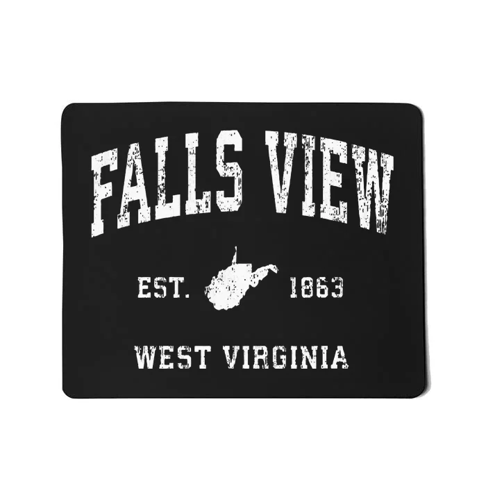 Falls View West Virginia Wv Vintage Athletic Sports Design Mousepad