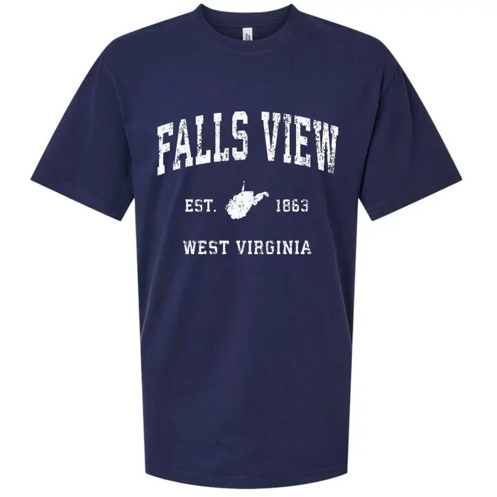 Falls View West Virginia Wv Vintage Athletic Sports Design Sueded Cloud Jersey T-Shirt