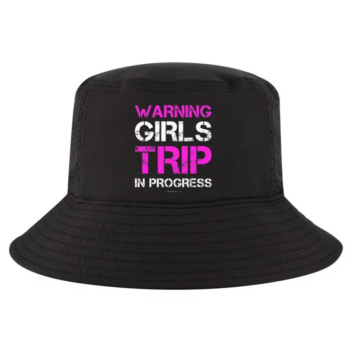 Funny Vacation Warning Trip In Progress Cool Comfort Performance Bucket Hat