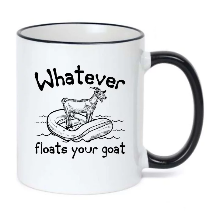 Funny Vintage Whatever Floats Your Goat Black Color Changing Mug