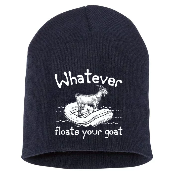 Funny Vintage Whatever Floats Your Goat Short Acrylic Beanie