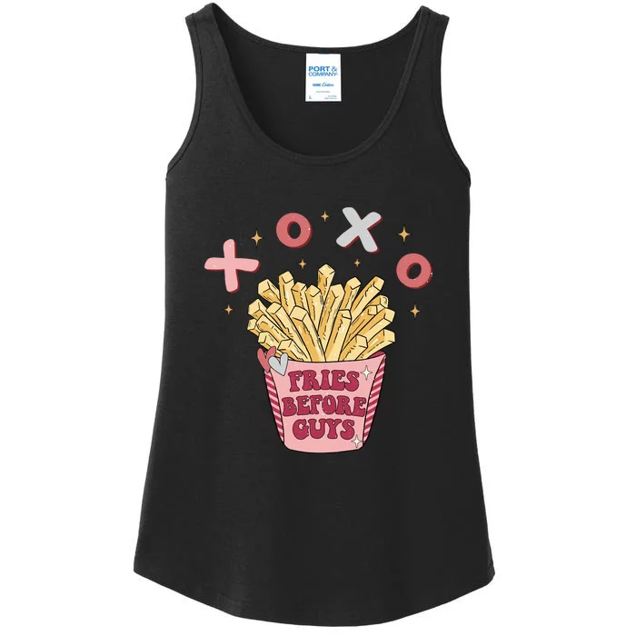 Funny Valentines XOXO Toddlers Fries Before Guys Ladies Essential Tank