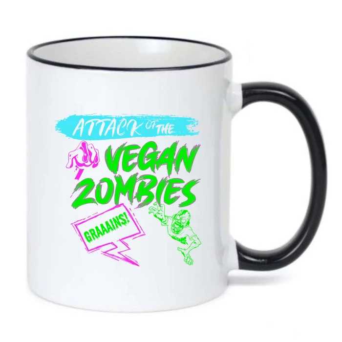 Funny Vegan Zombies Vegetarian Vegan Day Vegetables Gift Black Color Changing Mug