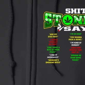 Funny Weed 420 Pot Smoker Stoner Humor Cannabis Gift Full Zip Hoodie