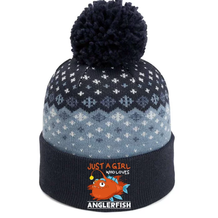 Fishing Women Angler Fish Just A Girl Who Loves Anglerfish The Baniff Cuffed Pom Beanie