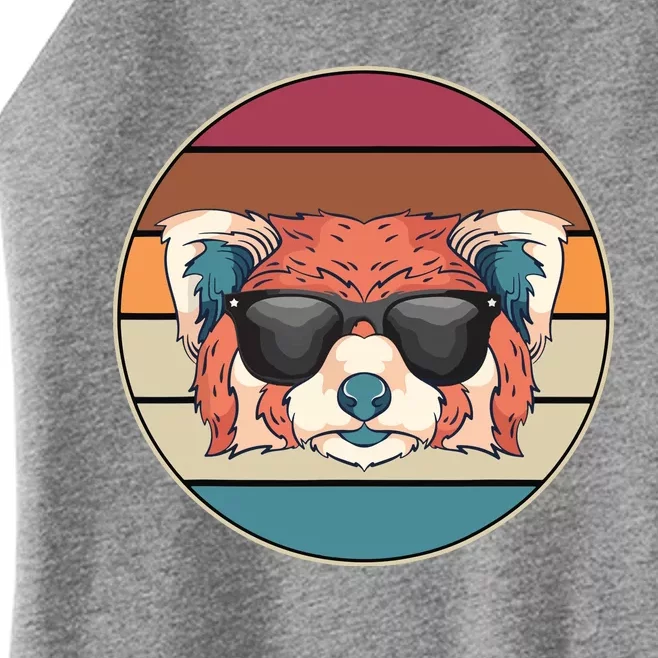 Funny Wild Animal Zoo Keeper Gift Retro Sunglasses Red Panda Women’s Perfect Tri Rocker Tank